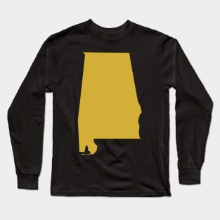 Alabama state map Long Sleeve T-Shirt